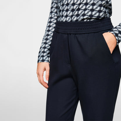 Rhodos Relaxed Fit Cuffed Trousers - Navy