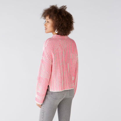 Ribbed Jumper - Pink Grey