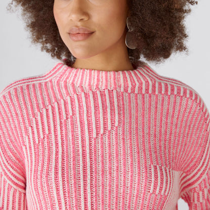 Ribbed Jumper - Pink Grey