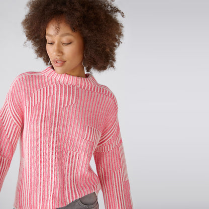 Ribbed Jumper - Pink Grey