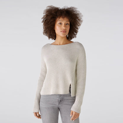 Ribbed Jumper - Stone Grey