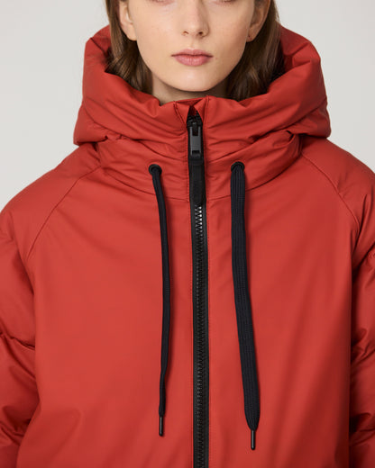 Rime Quilted Coat - Red Ochre