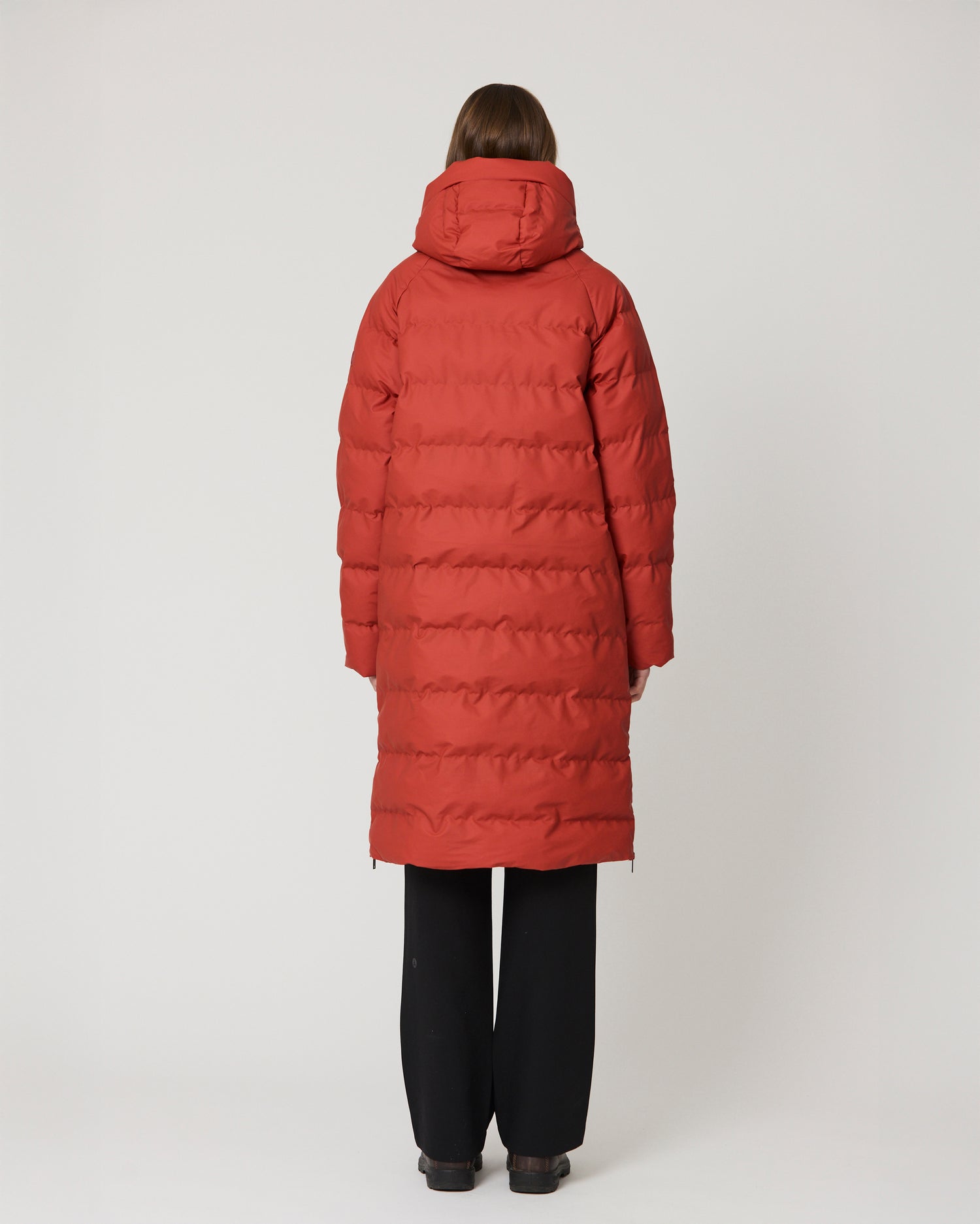 Rime Quilted Coat - Red Ochre