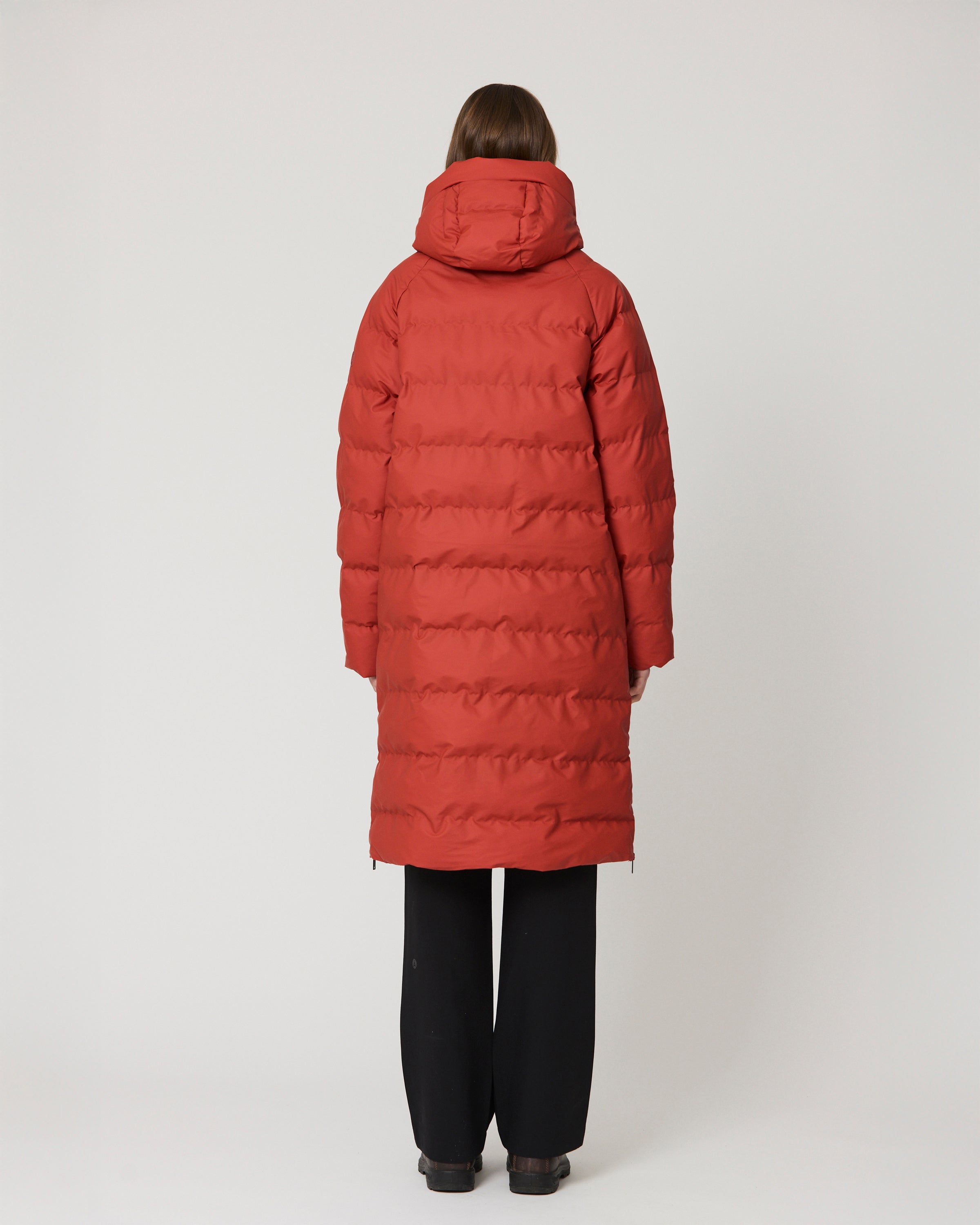 Rime Quilted Coat - Red Ochre