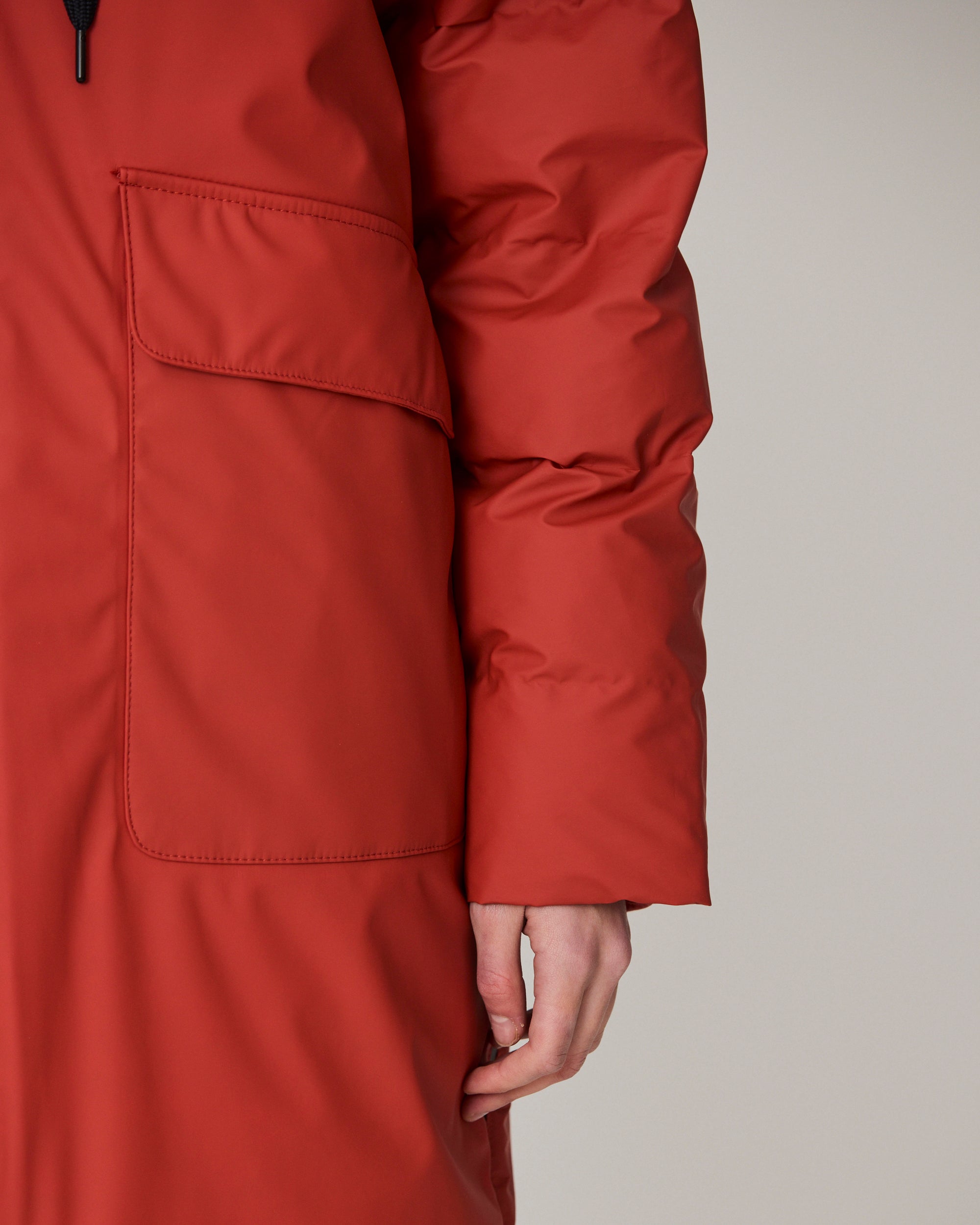 Rime Quilted Coat - Red Ochre