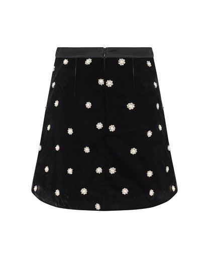 Rosaline Pearl Skirt - Black