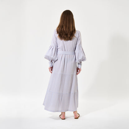 Rosetta Balloon Sleeve Dress - Cotton Dobby
