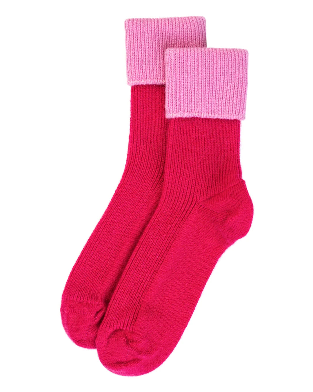 Cashmere Turnover Socks - Razzle Dazzle