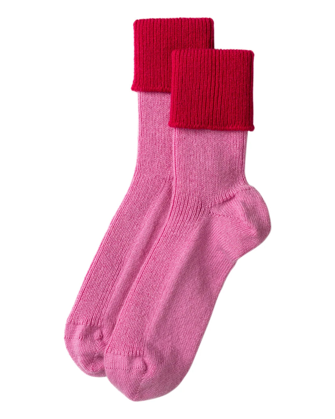 Cashmere Turnover Socks - Sweet Pea