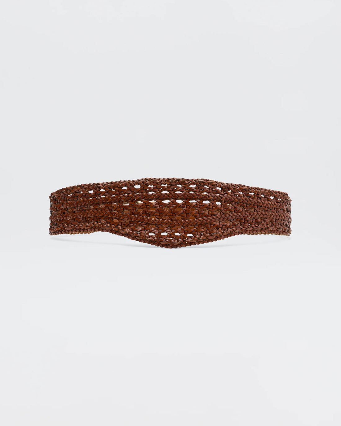 Roxella Woven Leather Belt - Tan
