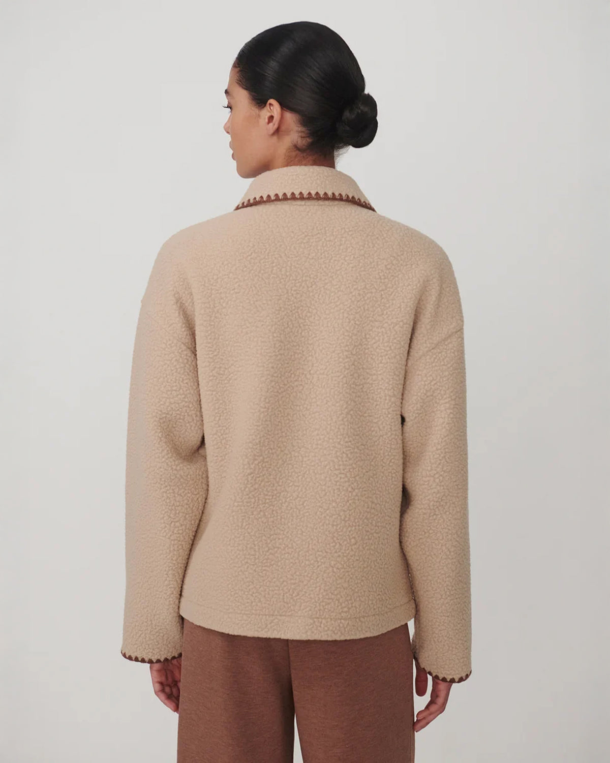 Ruiko Zip Through Fleece - Light Taupe