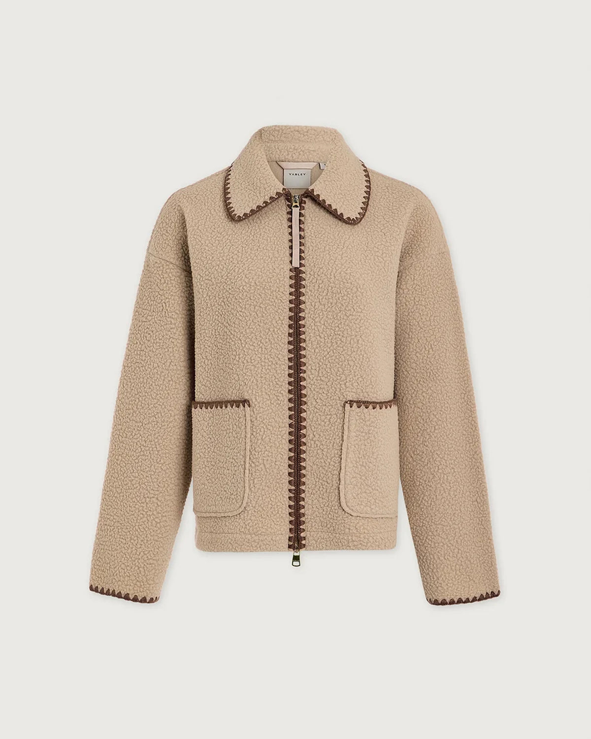Ruiko Zip Through Fleece - Light Taupe