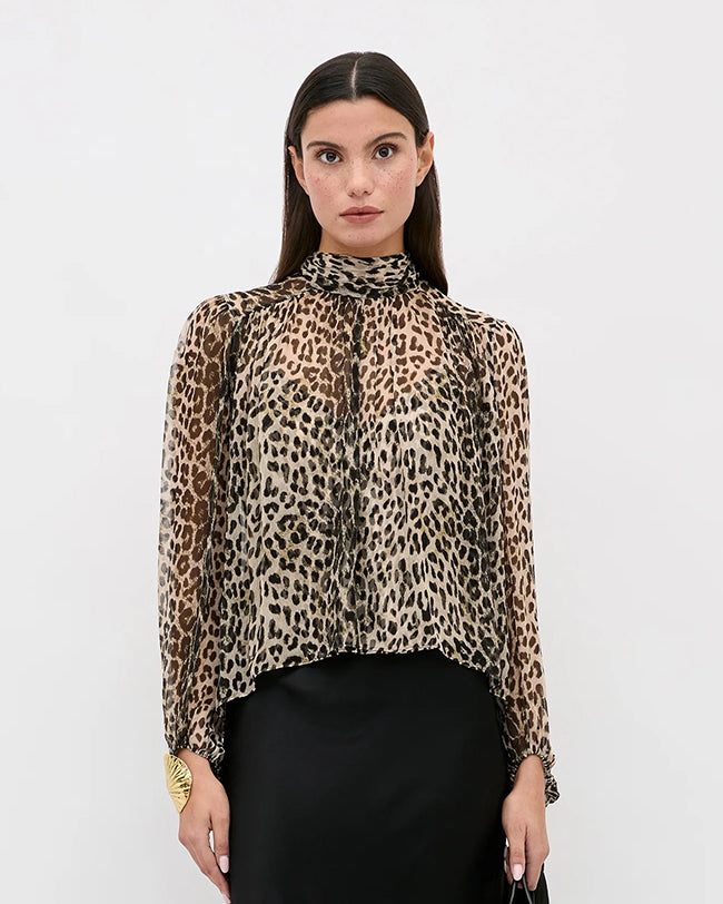 Rya Top - Nina Leopard Mocha