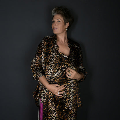 The Vanity Silk Shirt - Leopard Print