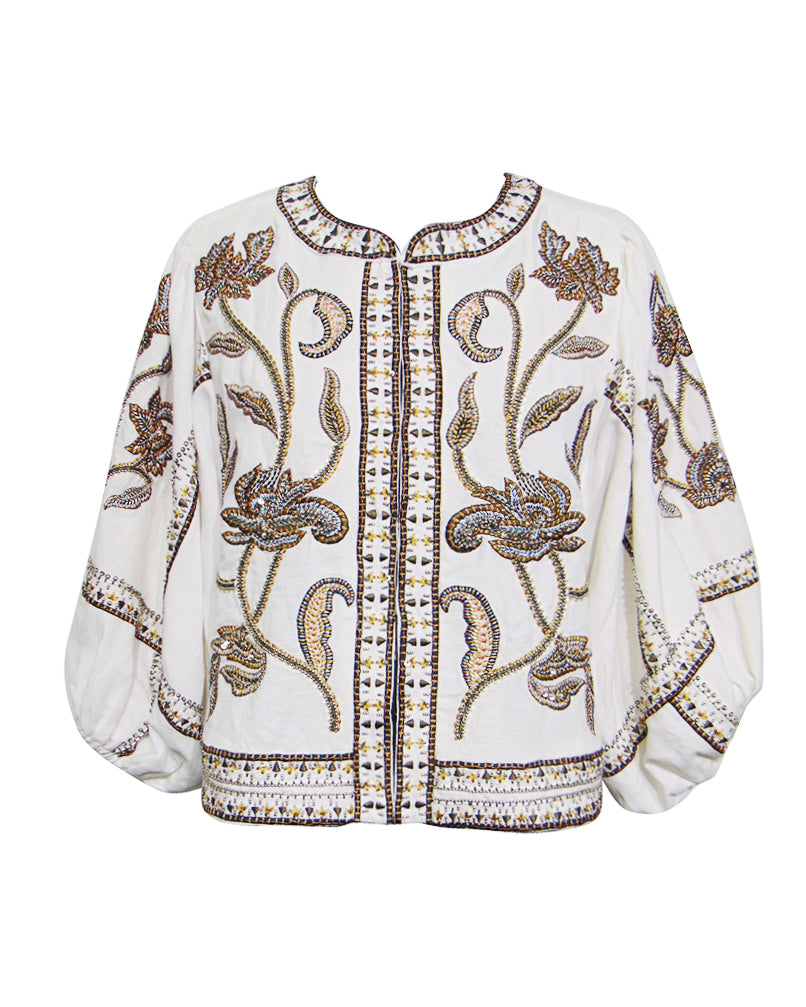 Sorelia Jacket - Simply White / Multicolor Embrroide