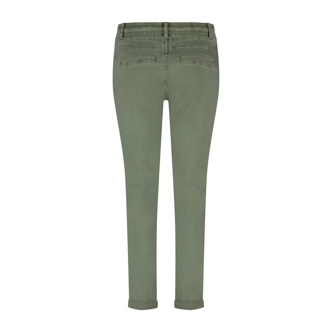 Tessy Cropped Slub-Twill Trousers - Teagreen