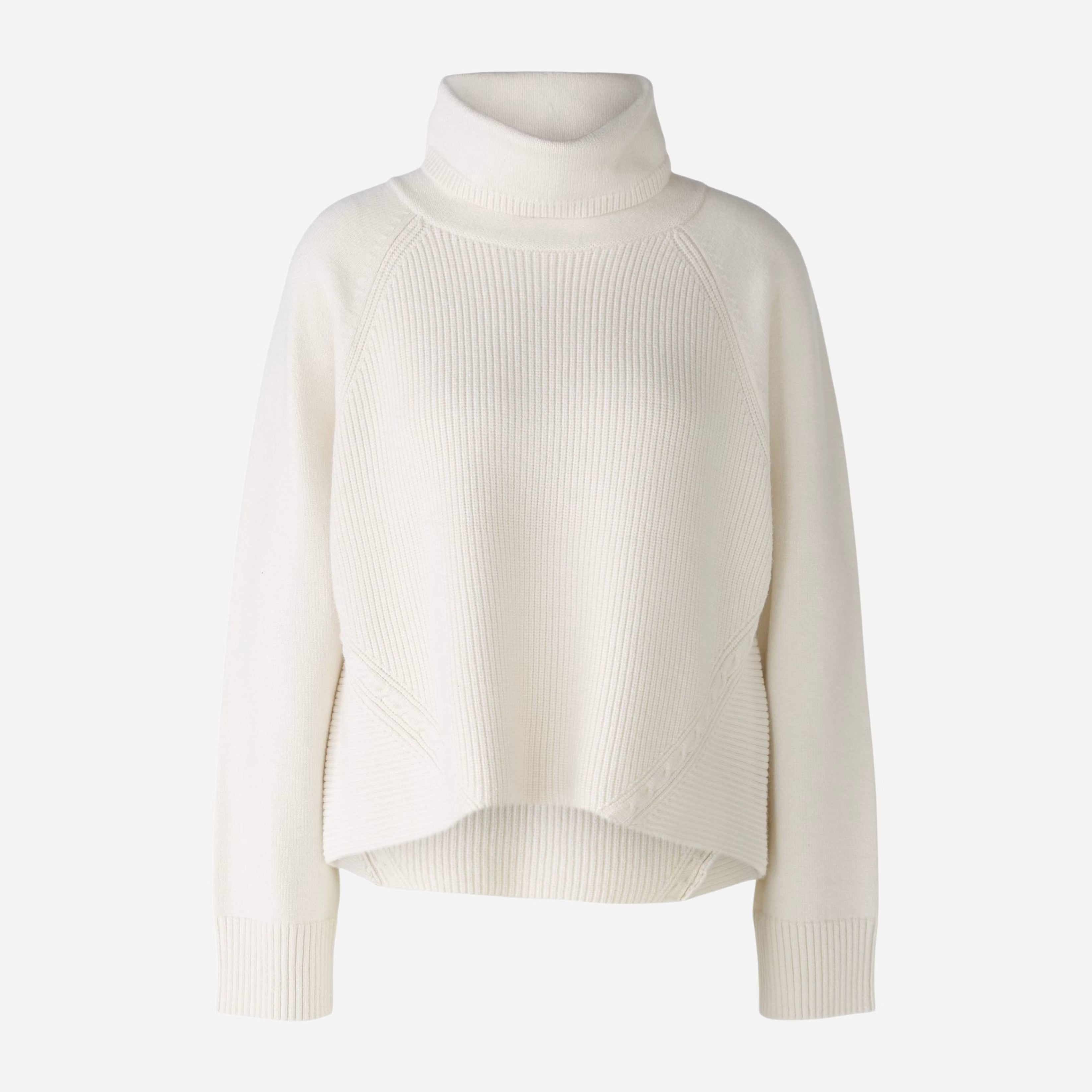 White Roll Neck Jumper - White