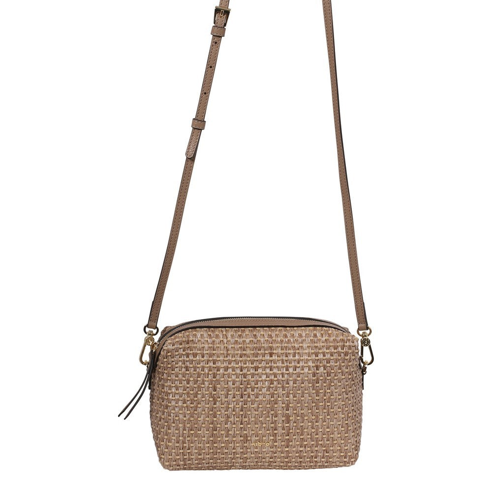 Kaia Raffia X Body Bag - Coconut