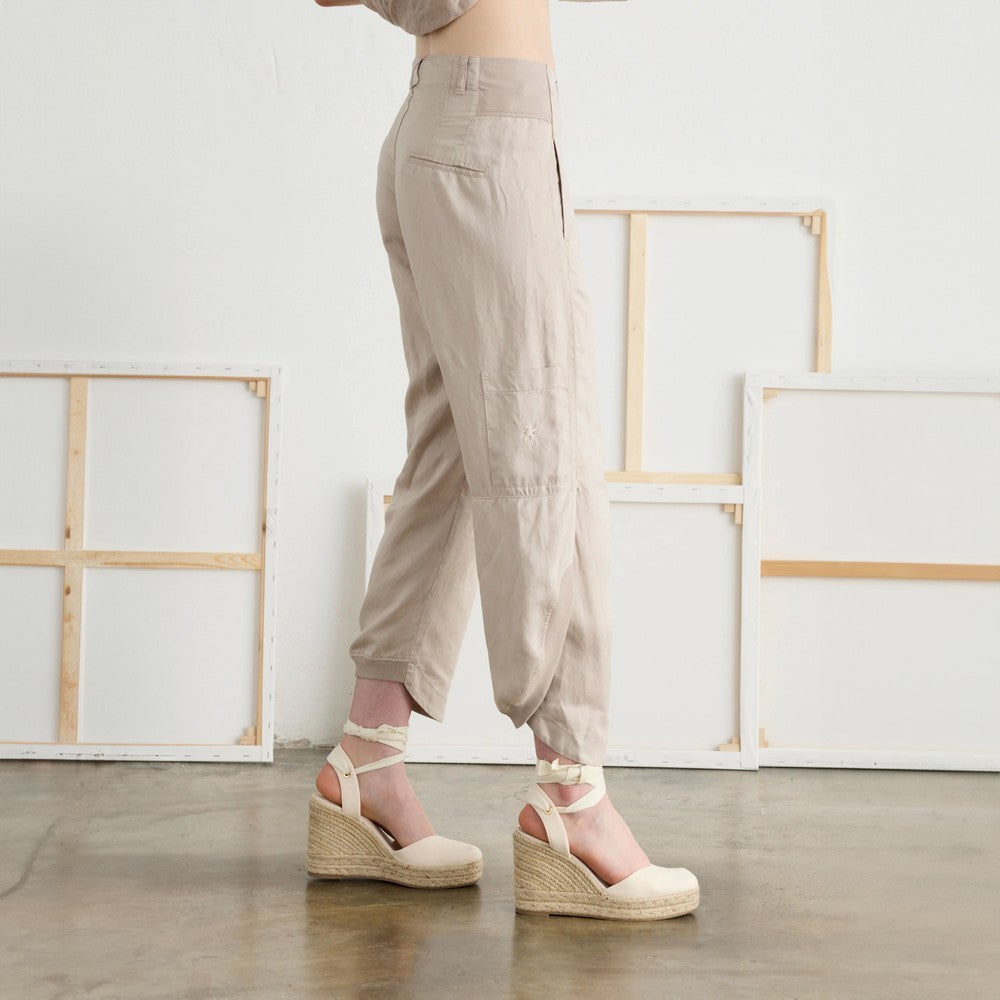 Womens Pocket Trousers - Simply Taupe