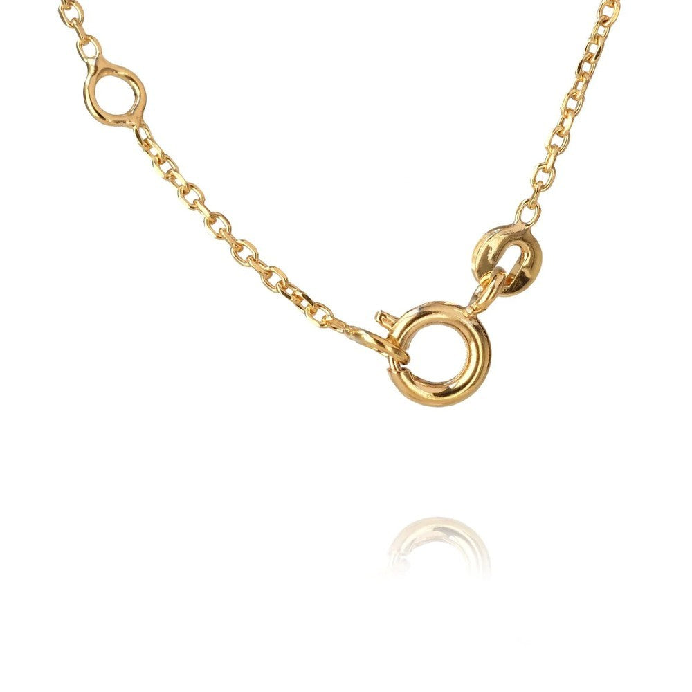 Mini Drop Necklace Gold - Crystal