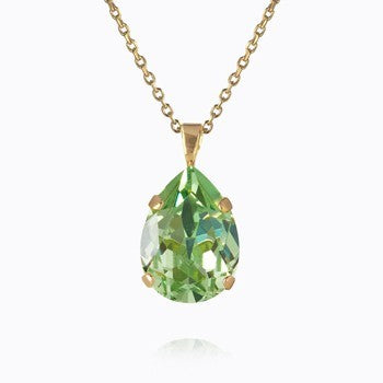 Mini Drop Necklace Gold - Peridot