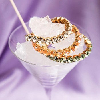 Gia Stud Bracelet Gold - Crystal