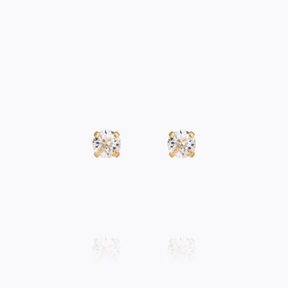 Mini Stud Earrings - Crystal
