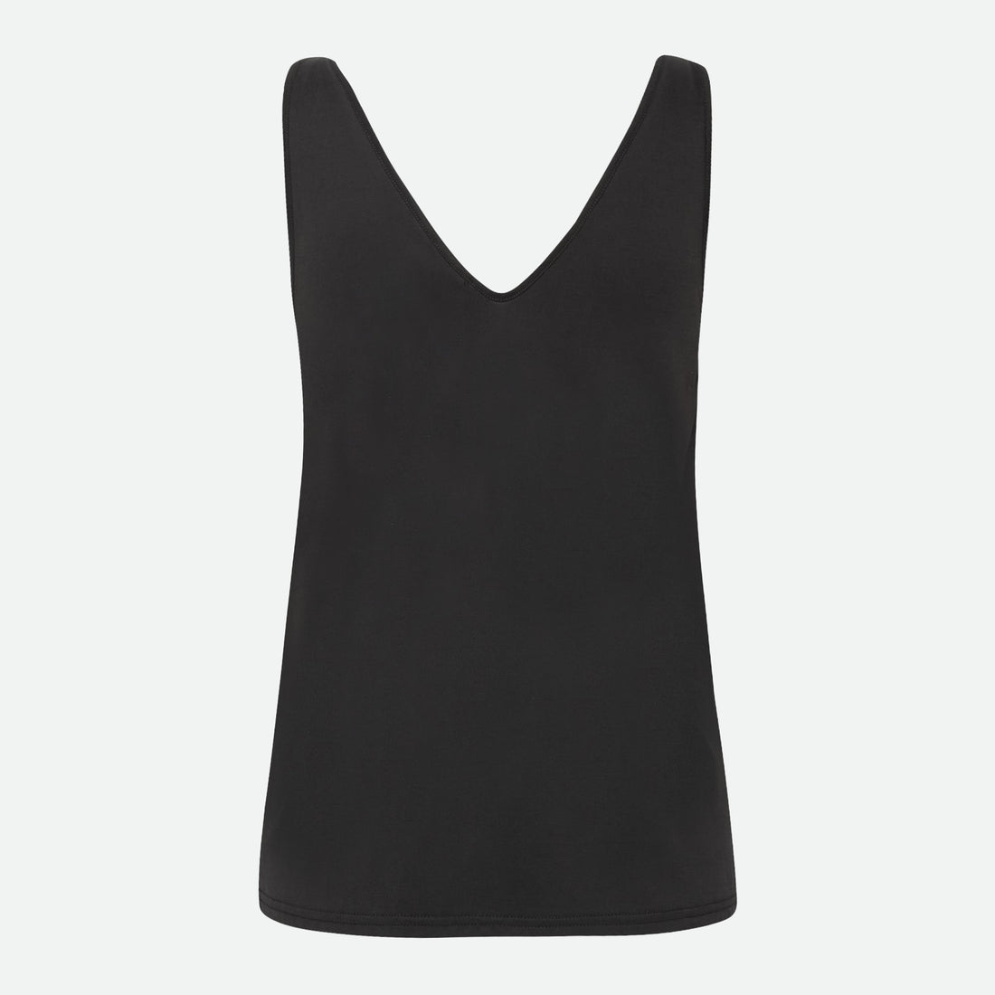 Elma Sleeveless V-Neck Top - Black