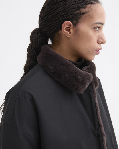 100% Waterproof Reversible Coat - Navy Blue/ Brown