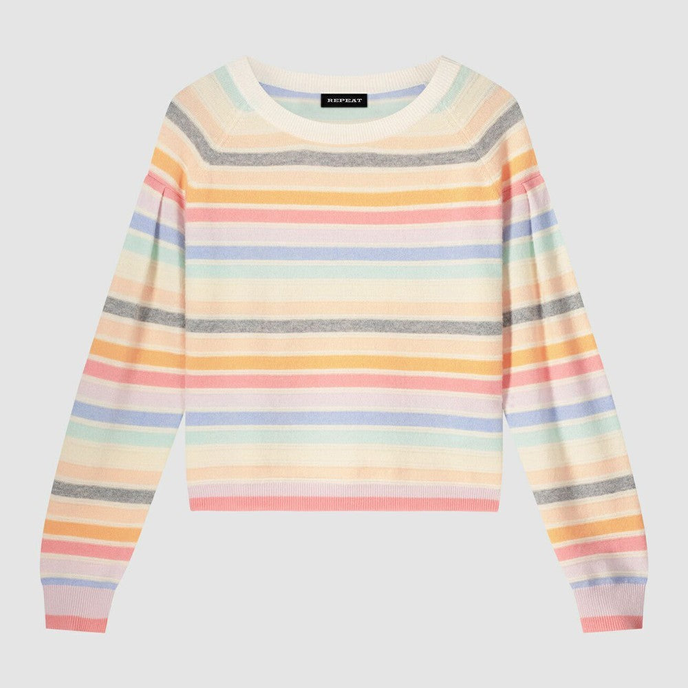Crew Neck Stripe Sweater - Mango
