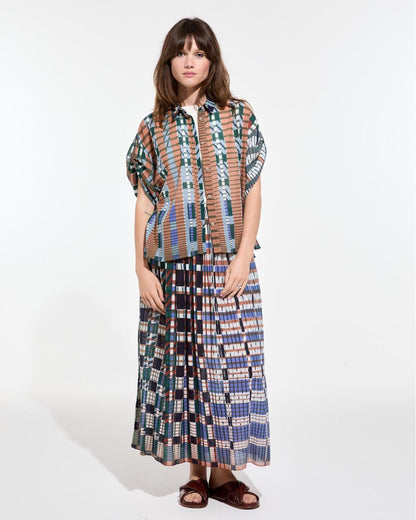Check Skirt - Rust