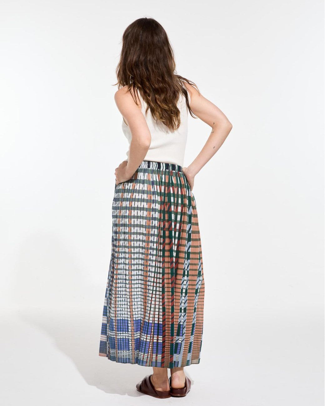 Check Skirt - Rust