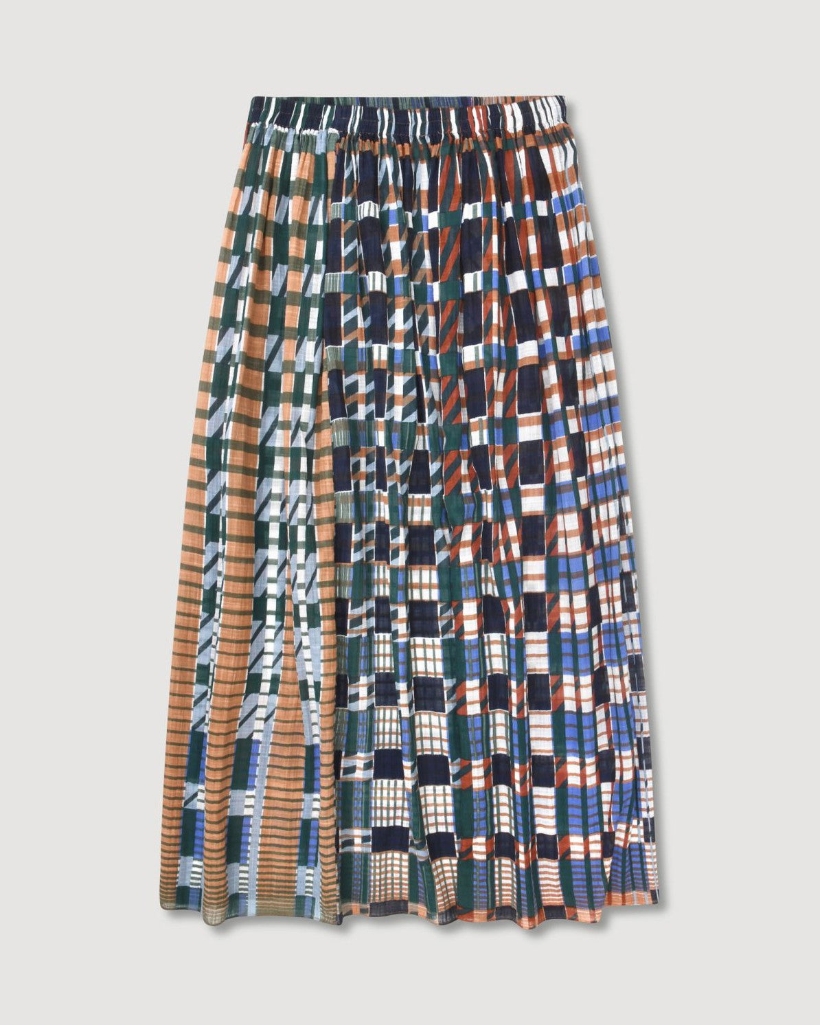 Check Skirt - Rust