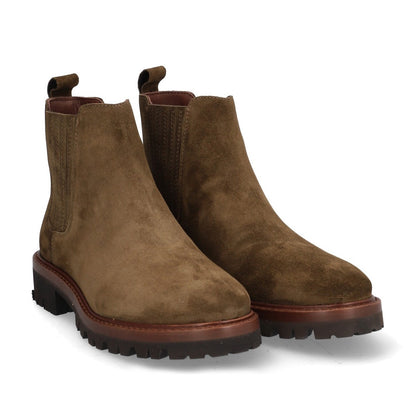 Suede Chelsea Boot - Musgo