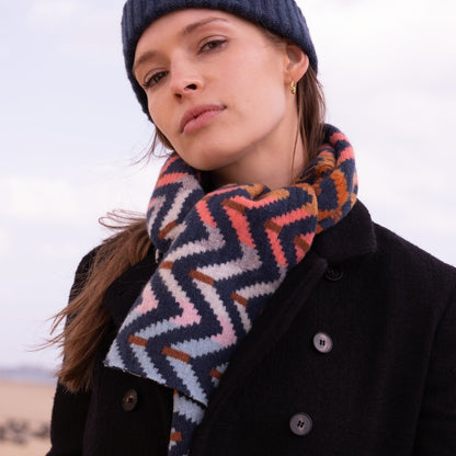 Small Zigzag Scarf - Copper Beech