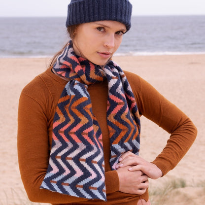 Small Zigzag Scarf - Copper Beech