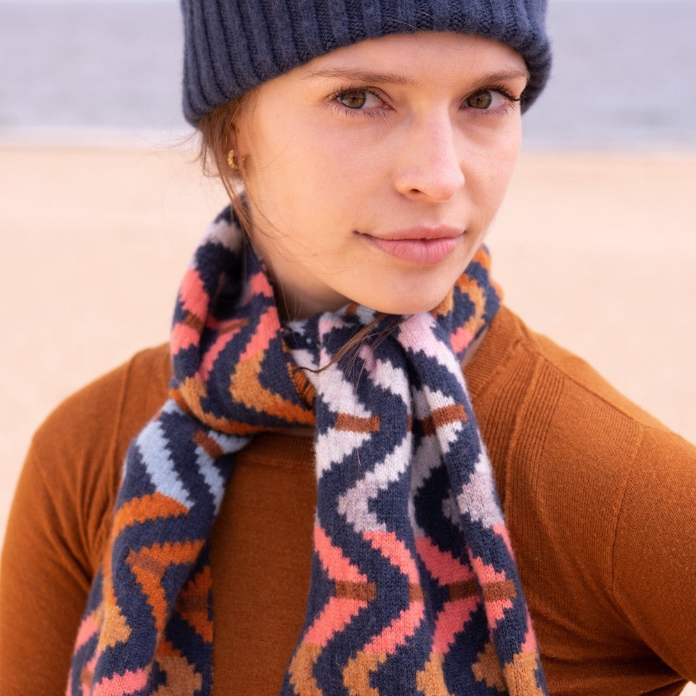 Small Zigzag Scarf - Copper Beech