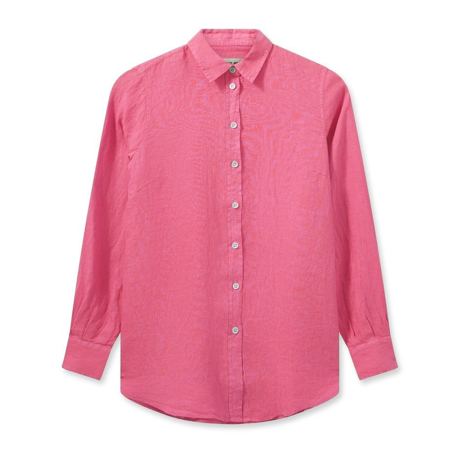Karli Linen Shirt - Camellia Rose