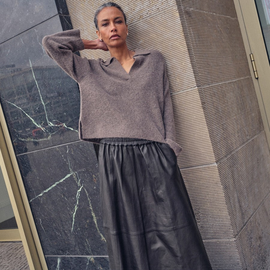 Thora Aidy Polo Knit - Falcon