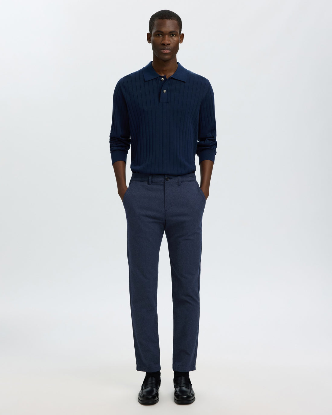 175-Slim Miles Brushed Pant - Dark Sapphire
