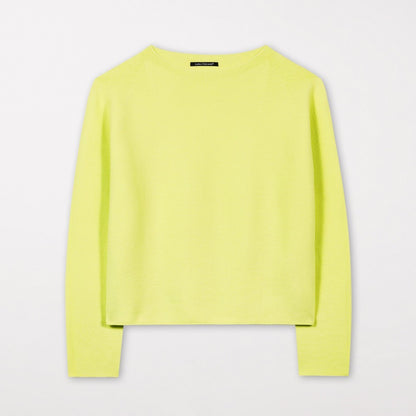 Long Sleeve Purl-Knit Pullover - Lime