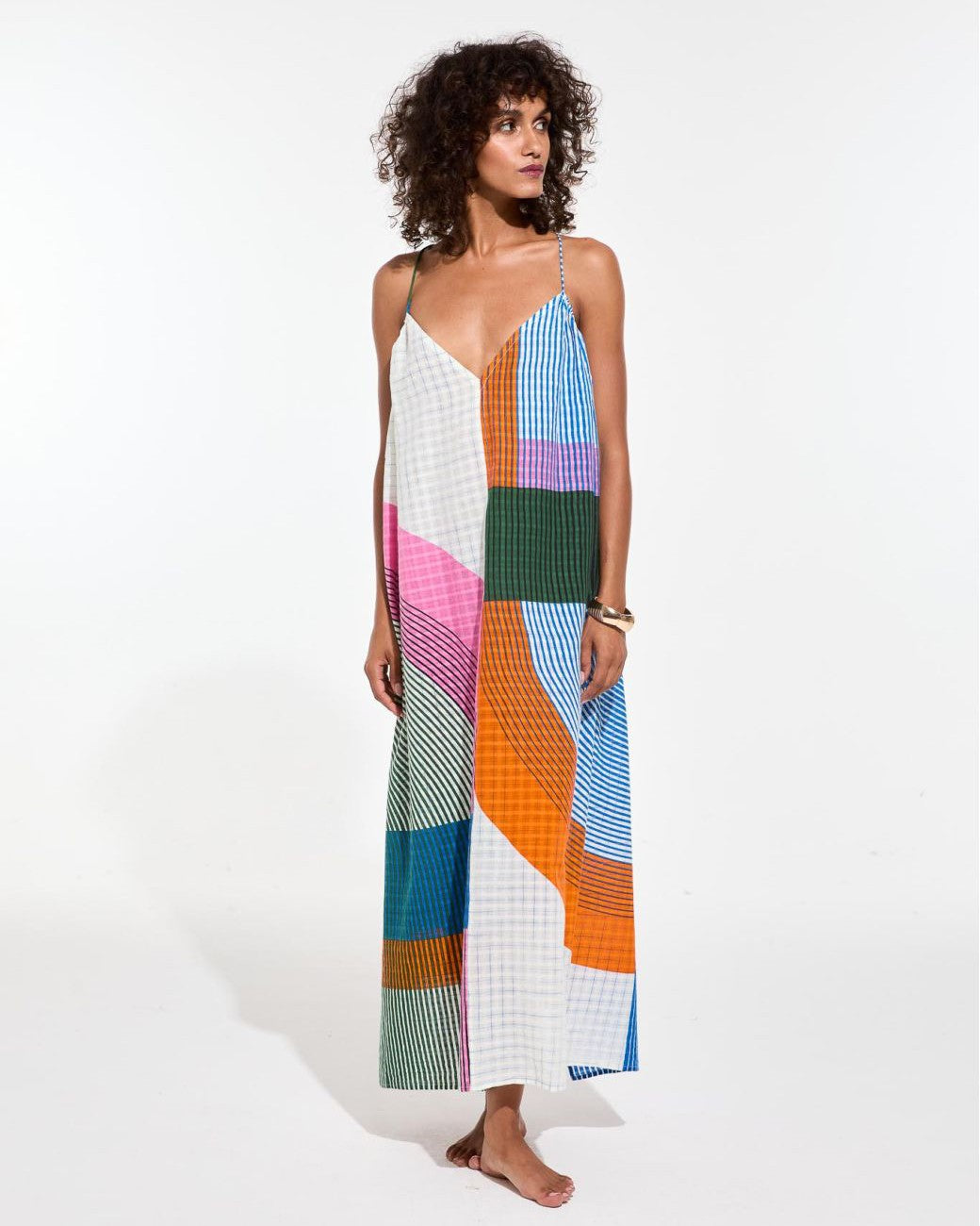 Multi Swirl Print Sun Dress - Multi