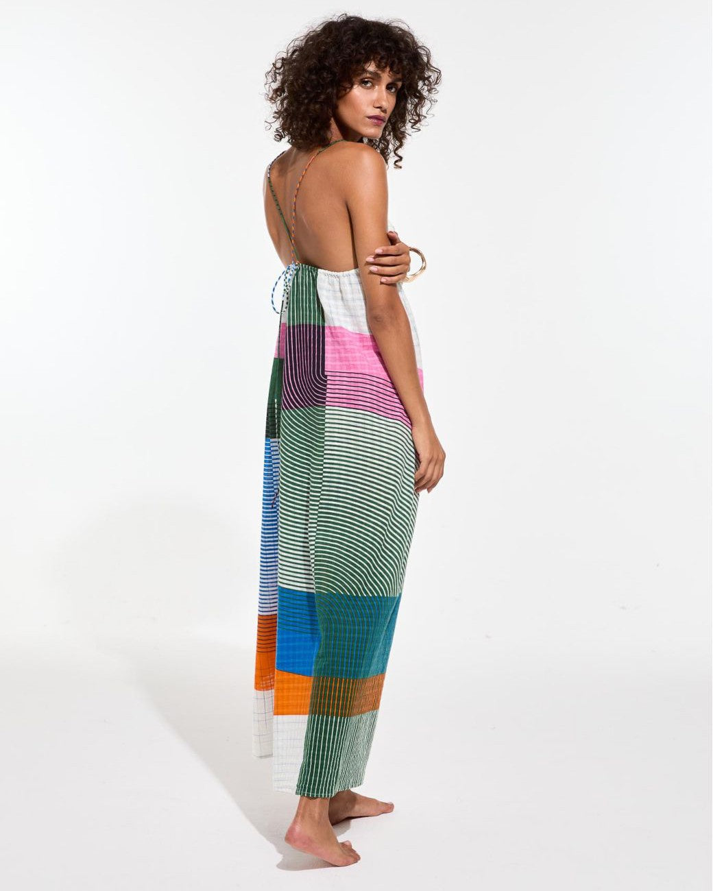 Multi Swirl Print Sun Dress - Multi