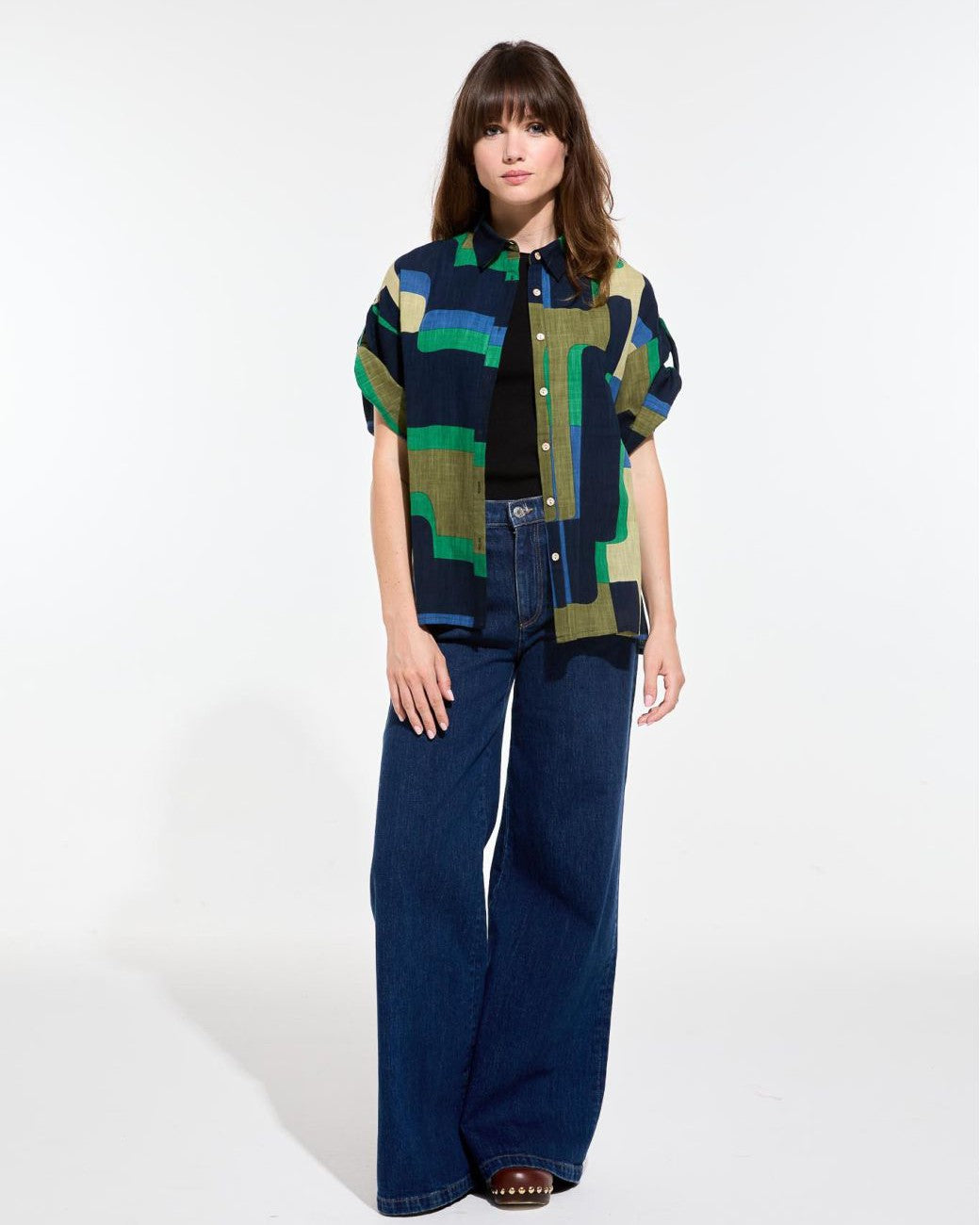 Geo Check Shirt - Green