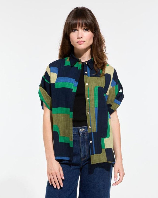 Geo Check Shirt - Green