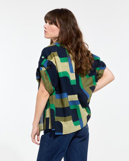 Geo Check Shirt - Green