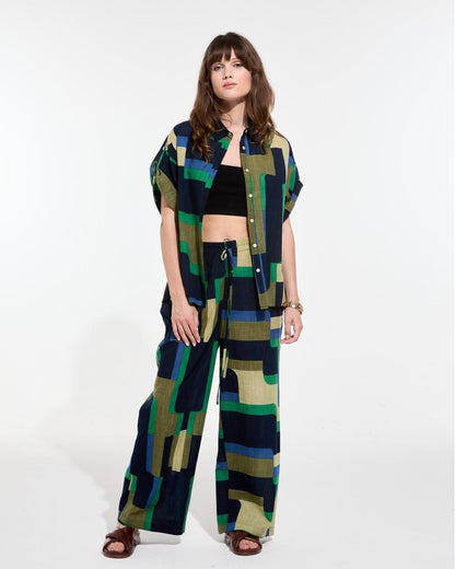 Geo Trouser - Green