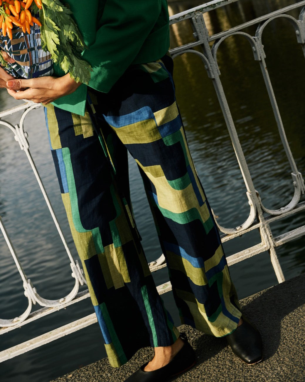 Geo Trouser - Green