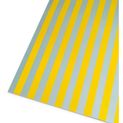Striped Gift Wrap - Pale Blue/Yellow