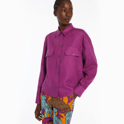 Eureka Double Pocket Shirt - Purple